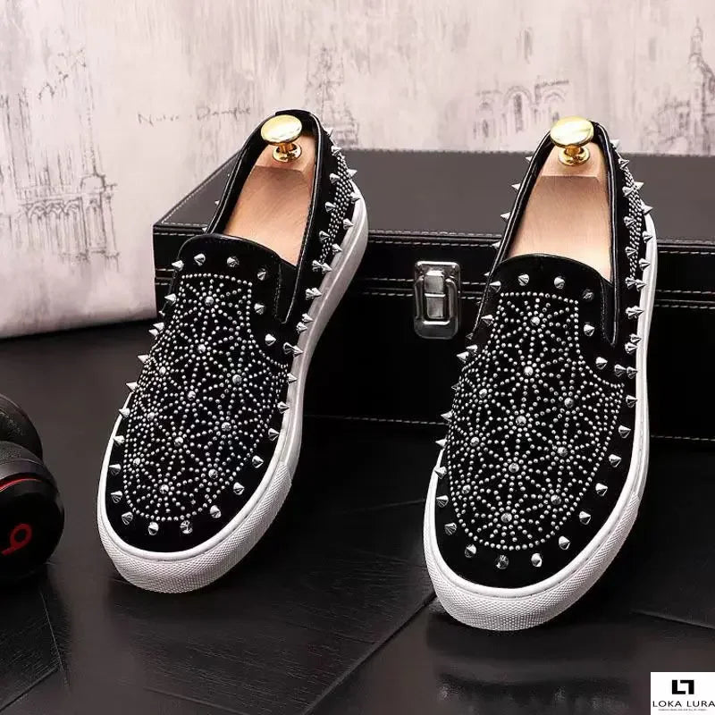 Sneakers Homme Broderies & Strass Casual – CLEVI Paris