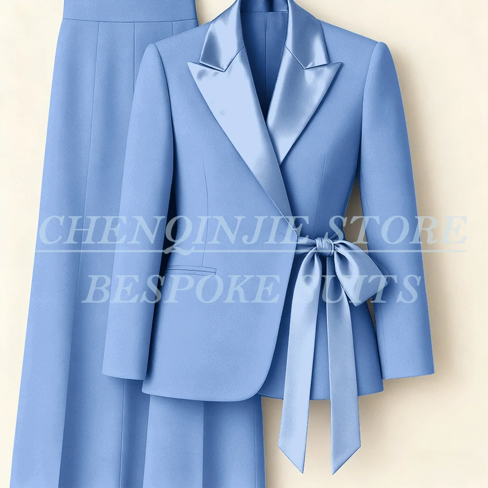Tailleur femme blazer et pantalon large – CLEVI Paris