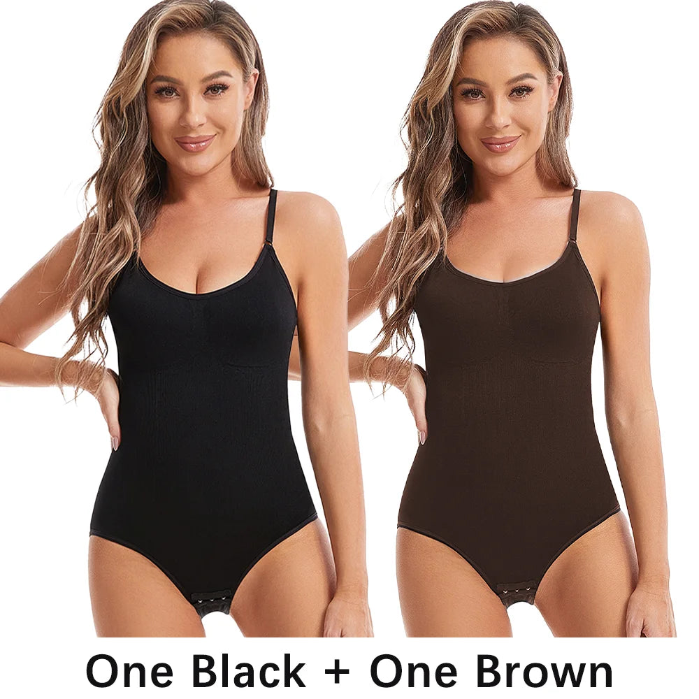 Gaine Gainante Femme Bodysuit Sculptant Sans Couture Rehausse Fesses Entrejambe Ouvert Haute Élasticité Contrôle Moyen S-4XL – CLEVI Paris
