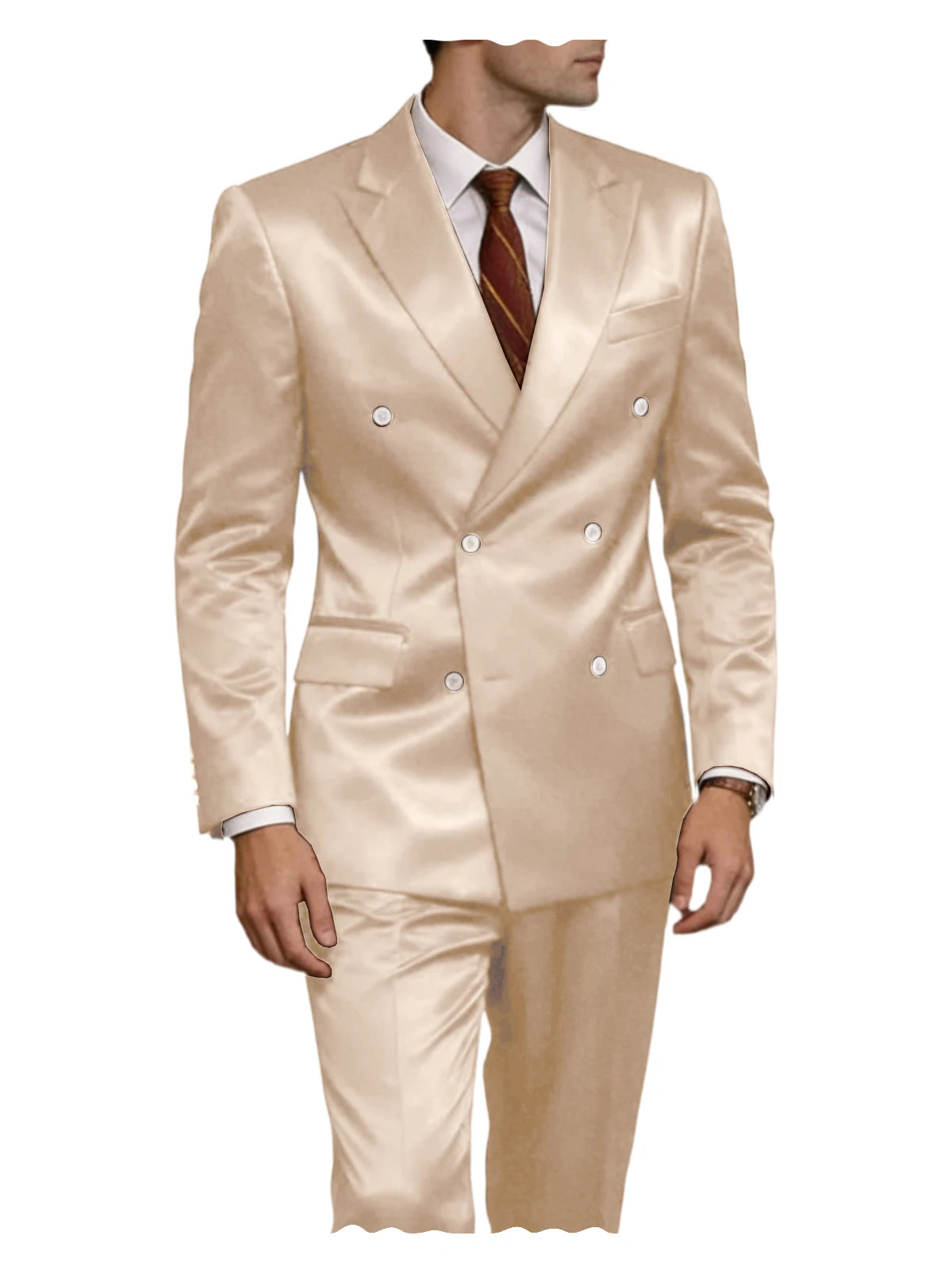 Smoking homme 2 pièces en satin – CLEVI Paris