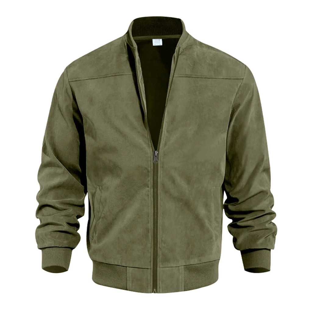 Veste homme zippée à col rond, style rétro – CLEVI Paris