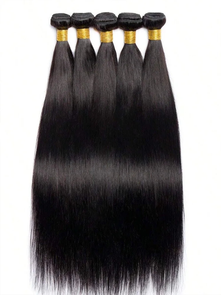 Mèches Bone Straight Remy Hair Noir Naturel – CLEVI Paris