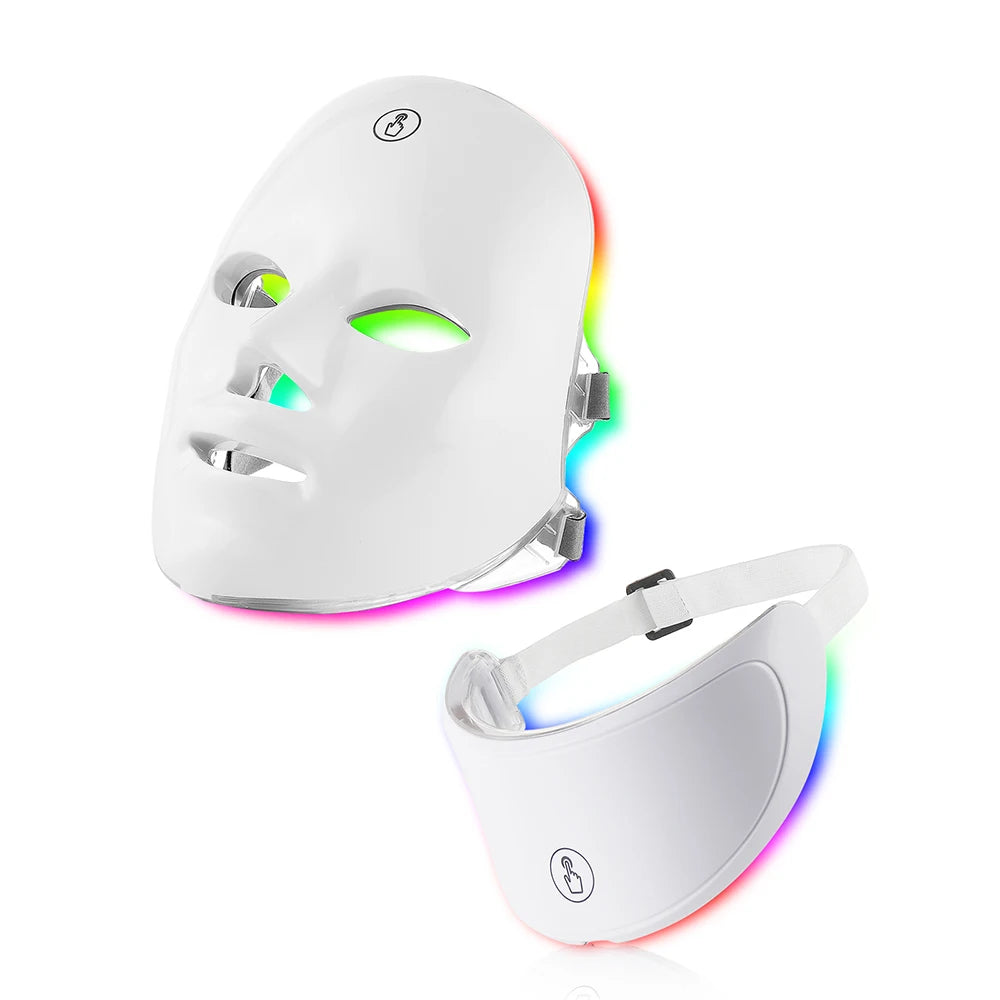 Masque LED visage et cou 7 couleurs – CLEVI Paris