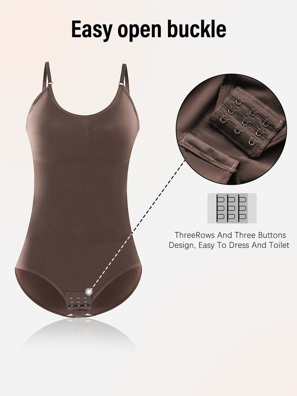 Gaine Gainante Femme Bodysuit Sculptant Sans Couture Rehausse Fesses Entrejambe Ouvert Haute Élasticité Contrôle Moyen S-4XL – CLEVI Paris