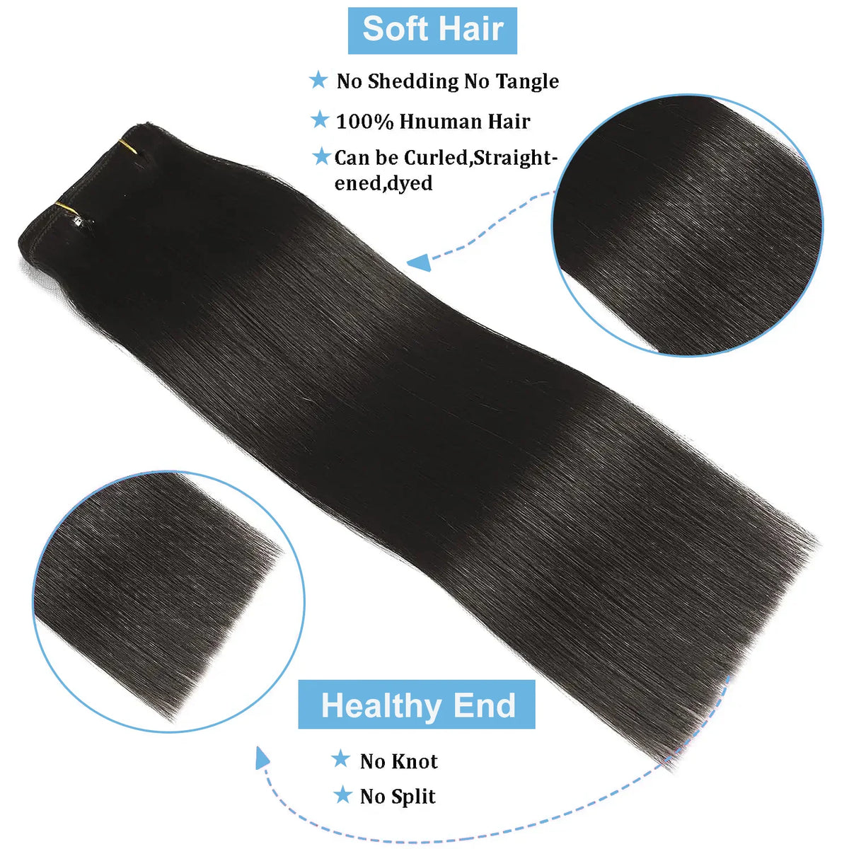 Extensions Clip-In Remy Hair 100% Naturel – CLEVI Paris