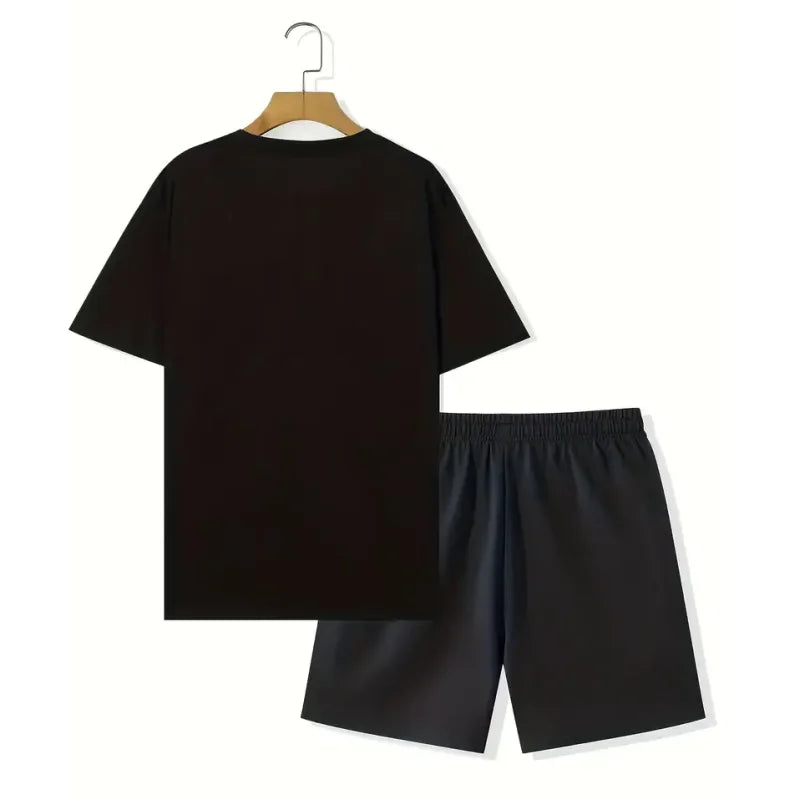 Ensemble homme t-shirt imprimé et short ample – CLEVI Paris