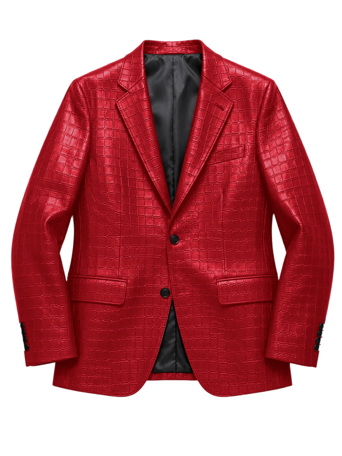 Blazer homme simili cuir crocodile à 2 boutons – CLEVI Paris