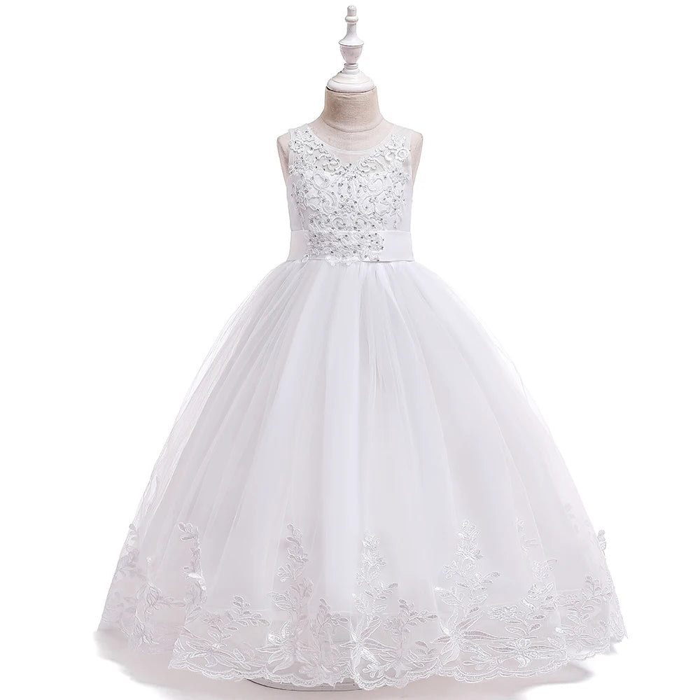 Robe cérémonie fille en dentelle LP-231 – CLEVI Paris