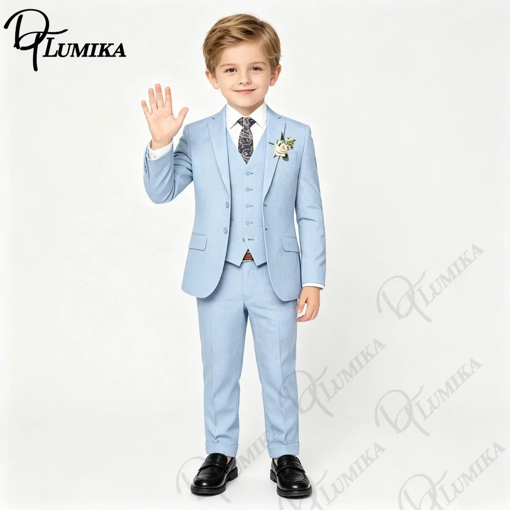 Costume garçon veste, gilet et pantalon HH – CLEVI Paris