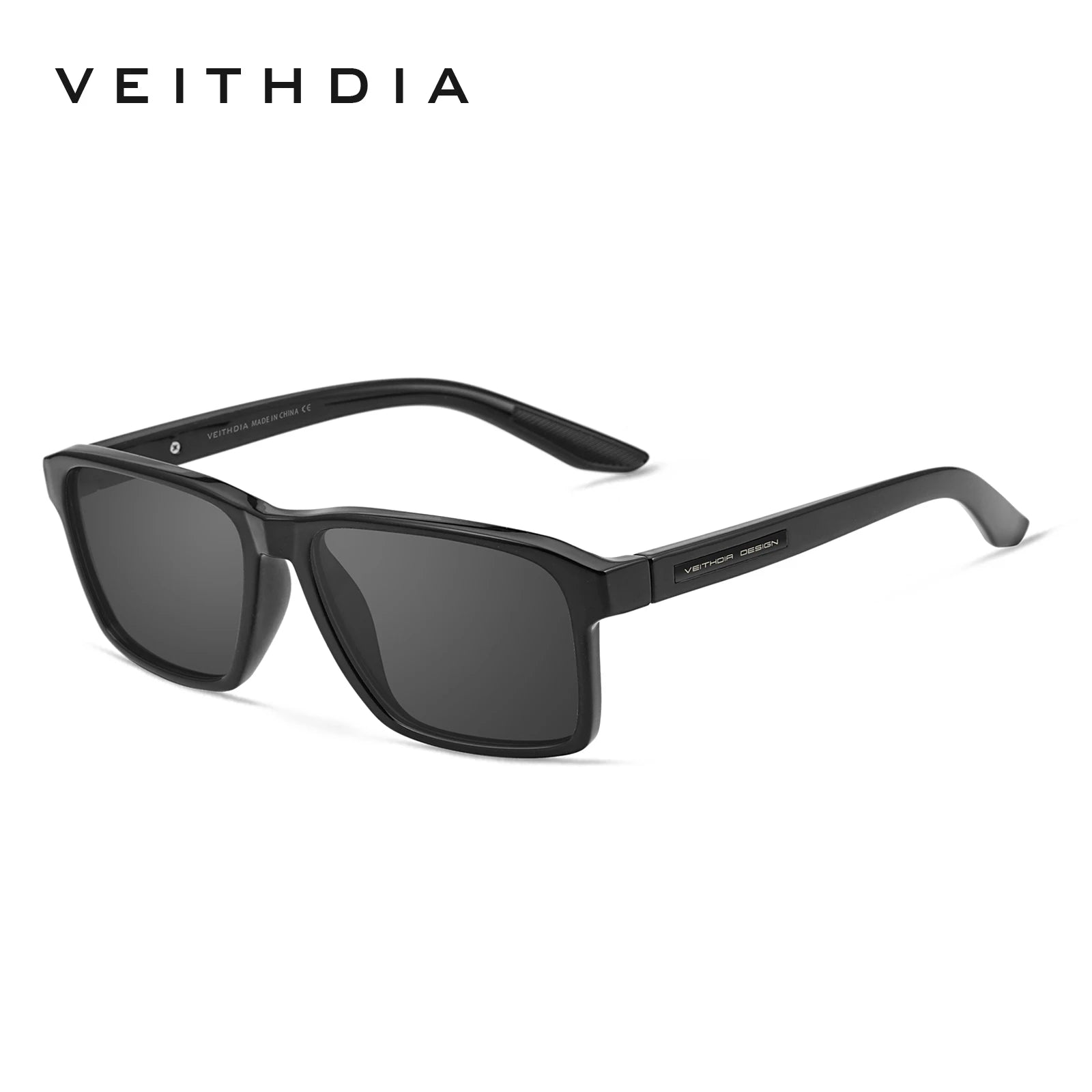 Lunettes de Soleil Polarisées Carrées TR-90 – Verres TAC Photochromiques Miroir Anti-Reflets UV400 Sport – CLEVI Paris