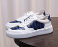 Sneakers homme bleues et blanches à lacets – CLEVI Paris