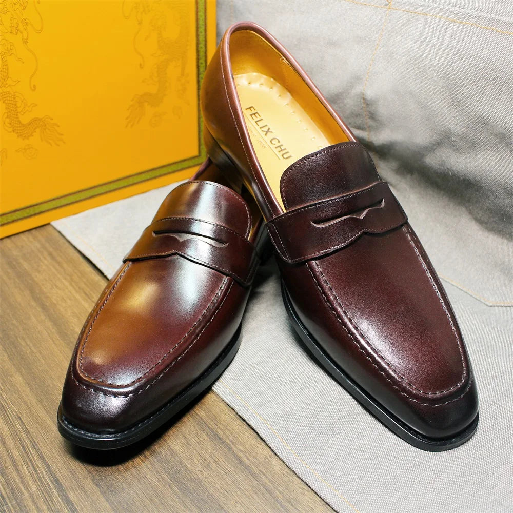 Mocassins en cuir à enfiler homme – CLEVI Paris