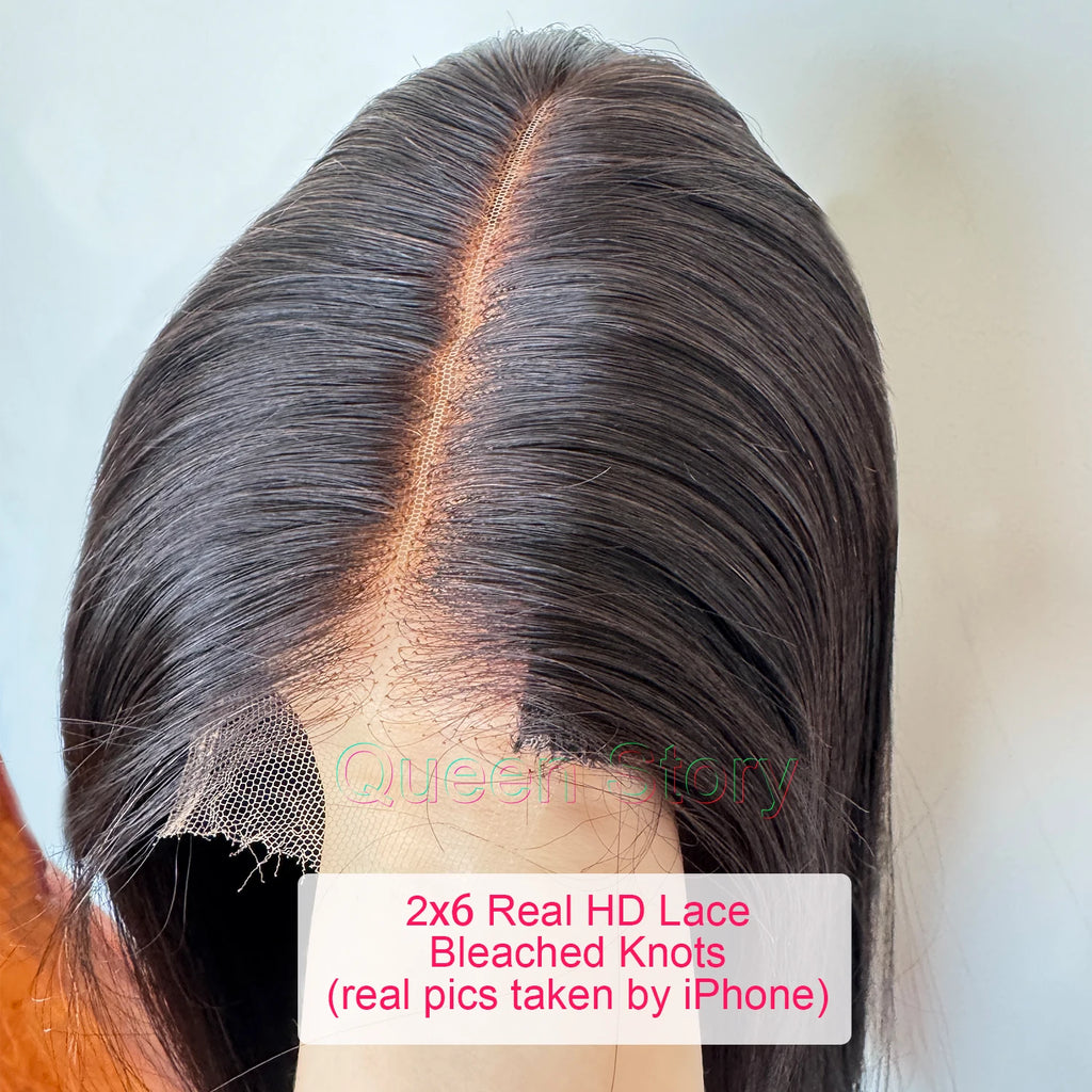 Perruque bob lisse 2x6 HD cheveux humains – CLEVI Paris