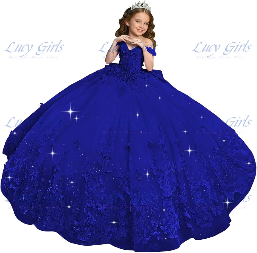 Robe cérémonie fille en tulle et dentelle – CLEVI Paris