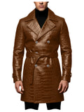 Manteau homme en similicuir effet crocodile – CLEVI Paris