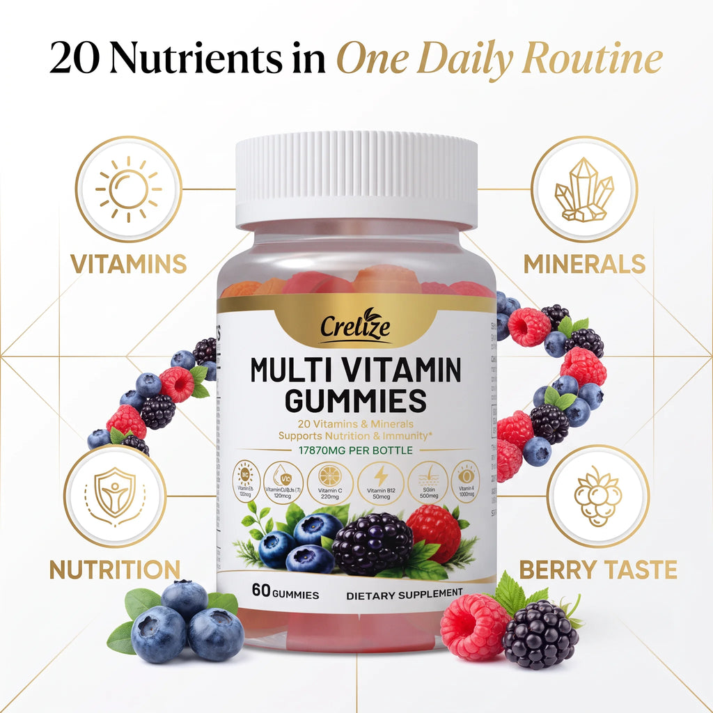 Multivitamines aux baies, 60 gommes – CLEVI Paris
