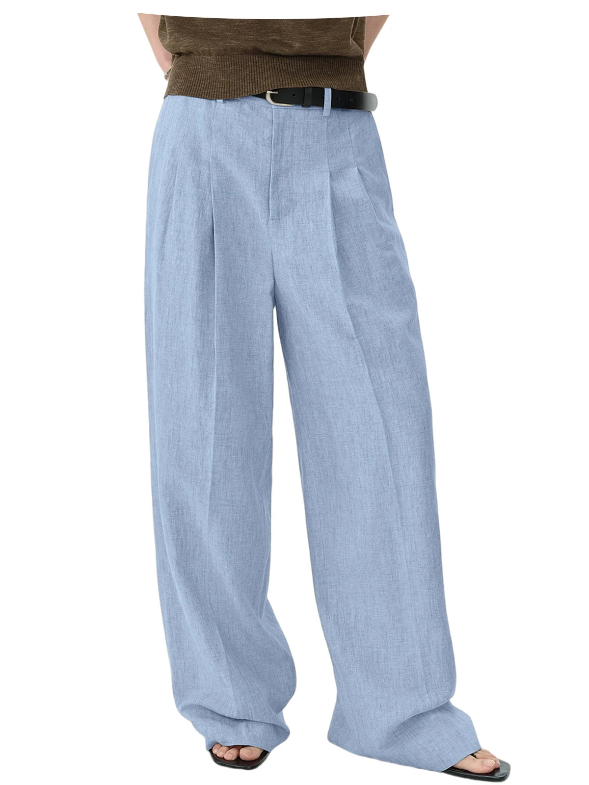Pantalon large en lin pour homme – CLEVI Paris