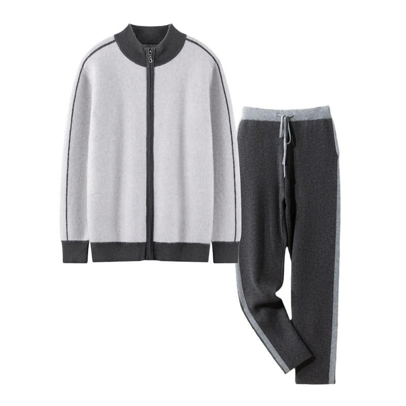 Ensemble homme en maille zippé deux pièces – CLEVI Paris