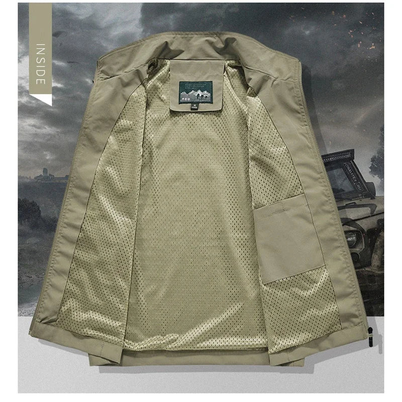 Gilet Sans Manches Homme Col Mandarin Zippé – CLEVI Paris