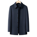 Manteau homme en laine bleu foncé – CLEVI Paris