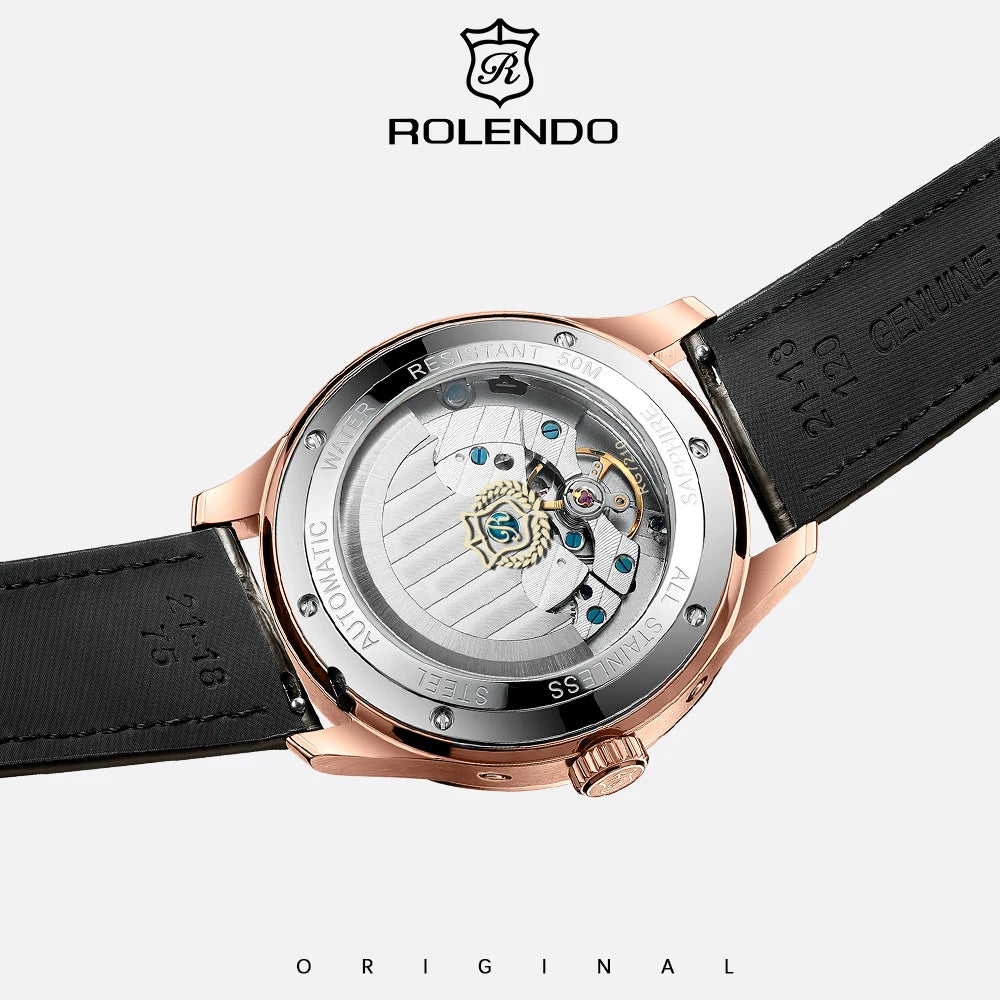 Montre automatique Rolendo 008 en cuir – CLEVI Paris