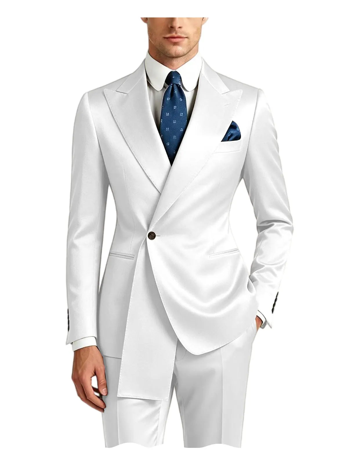 Smoking homme en satin 2 pièces – CLEVI Paris