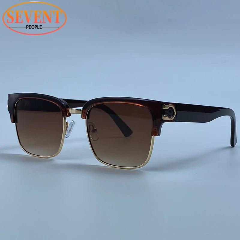 Lunettes de Soleil Carrées Photochromiques Dégradé UV400 Vintage Homme – CLEVI Paris