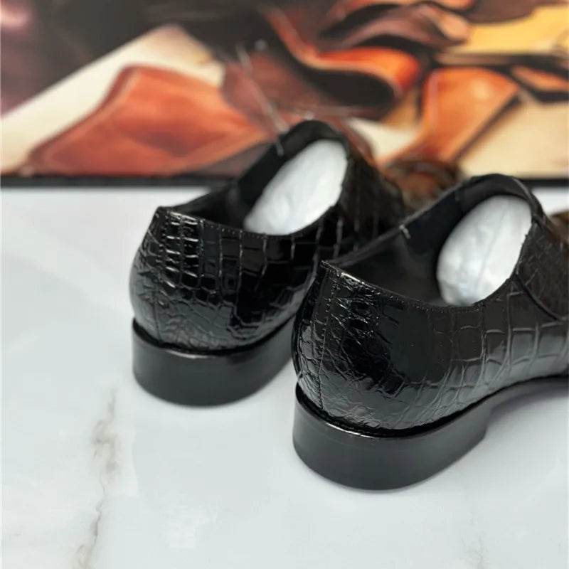Chaussures de ville homme en cuir de crocodile – CLEVI Paris