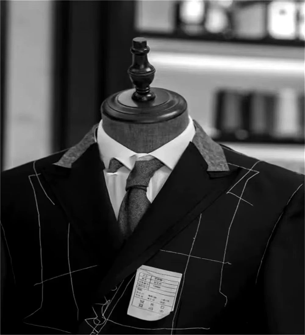 Blazer homme pied-de-poule, col à revers – CLEVI Paris