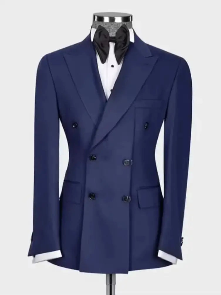 Blazer Homme Double Boutonnage Slim Fit Col Cranté 4 Coloris Grande Taille – CLEVI Paris