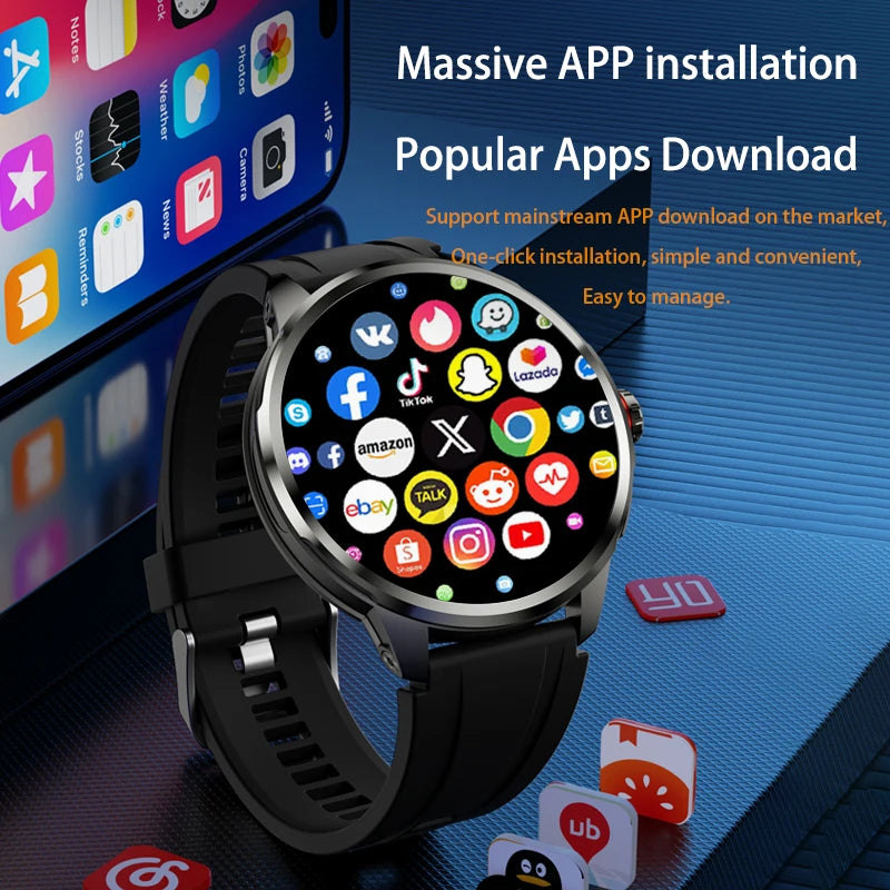 Montre Android H99 AMOLED avec caméra – CLEVI Paris