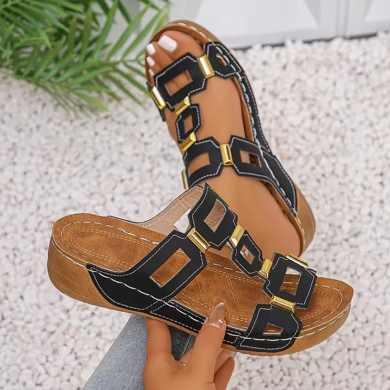 Sandales femme ouvertes à plateforme – CLEVI Paris