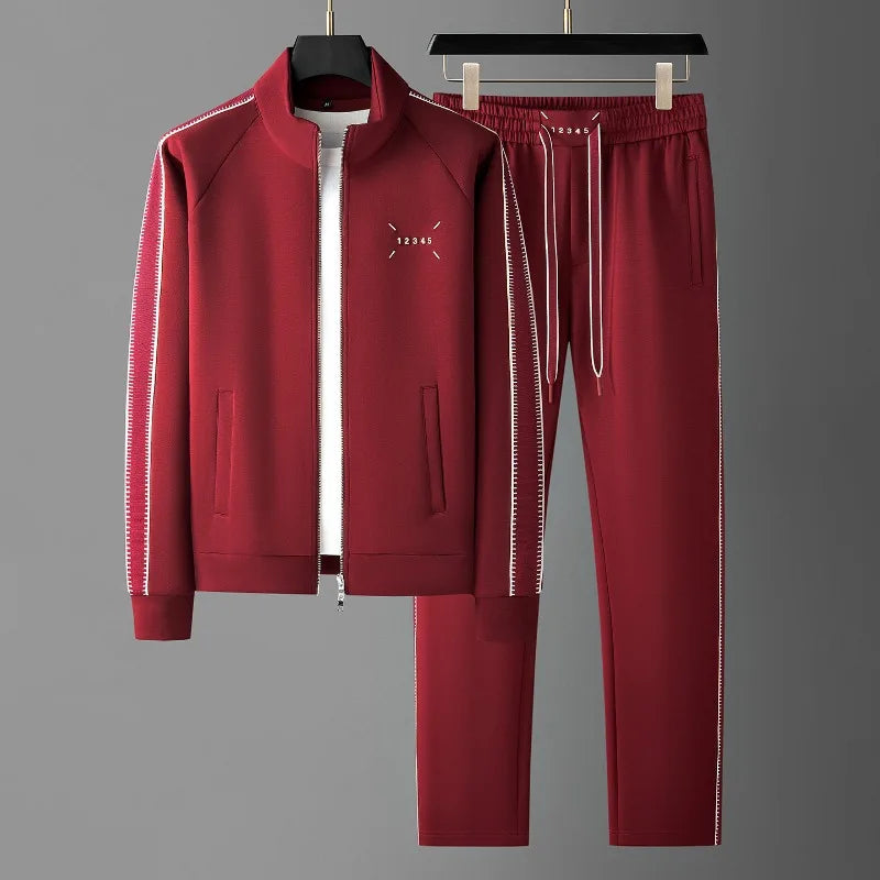 Survêtement homme Minglu brodé à col montant – CLEVI Paris