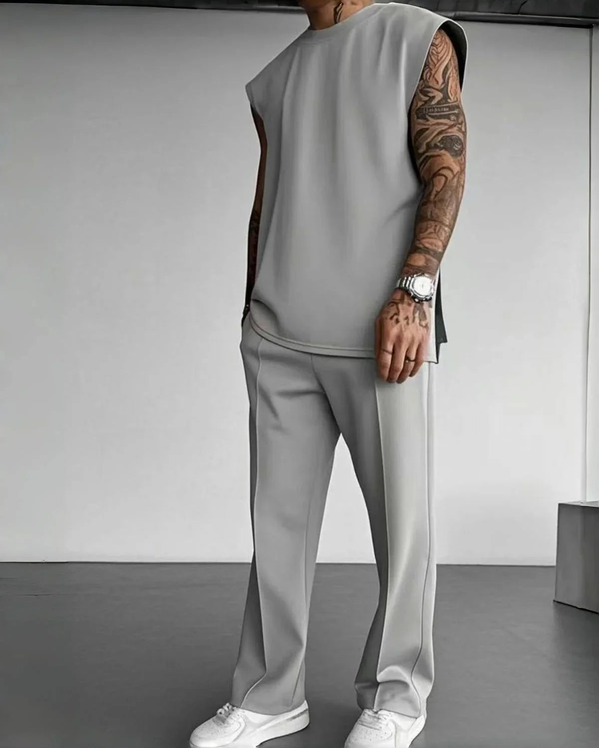 Ensemble 2 Pièces Homme Débardeur + Pantalon Sport Casual Été S-XXL – CLEVI Paris