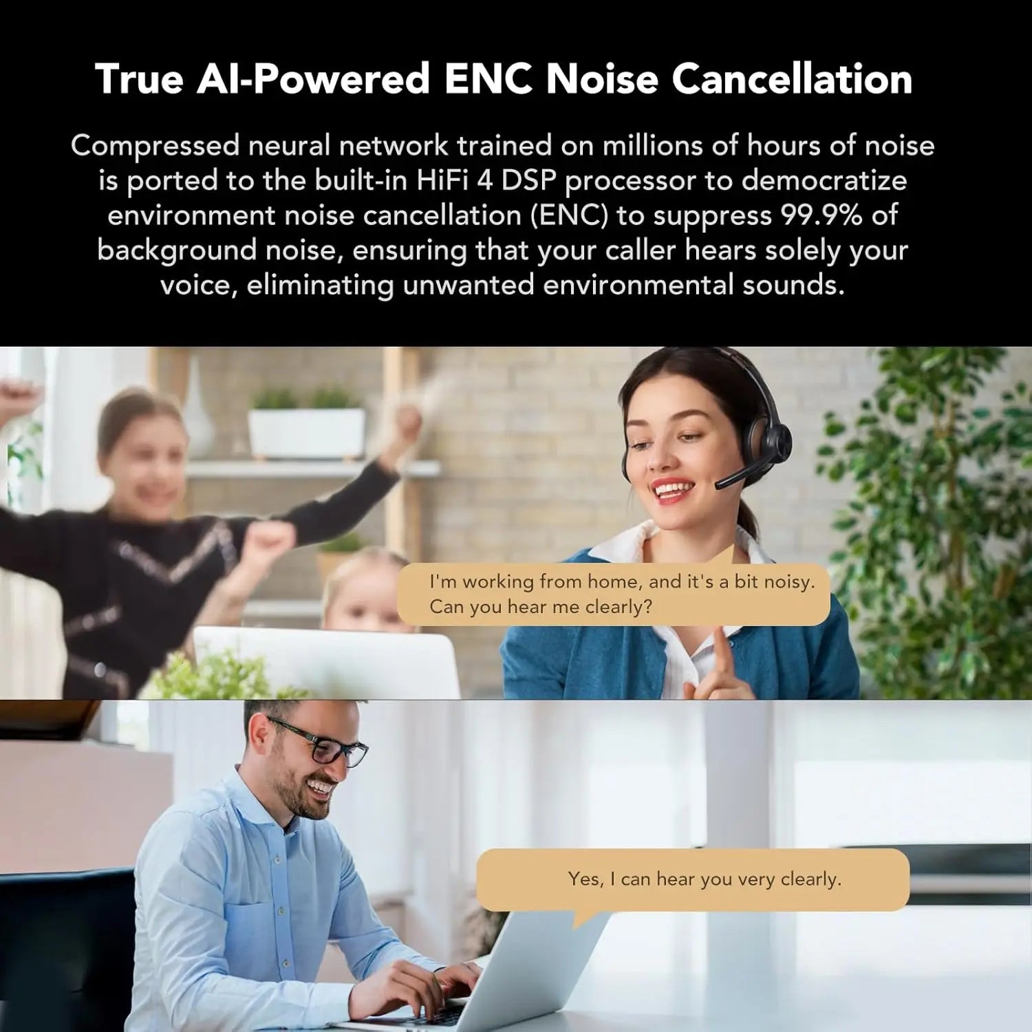 Casque Bureau Nuroum HP30 Bluetooth ANC Micro HD – CLEVI Paris