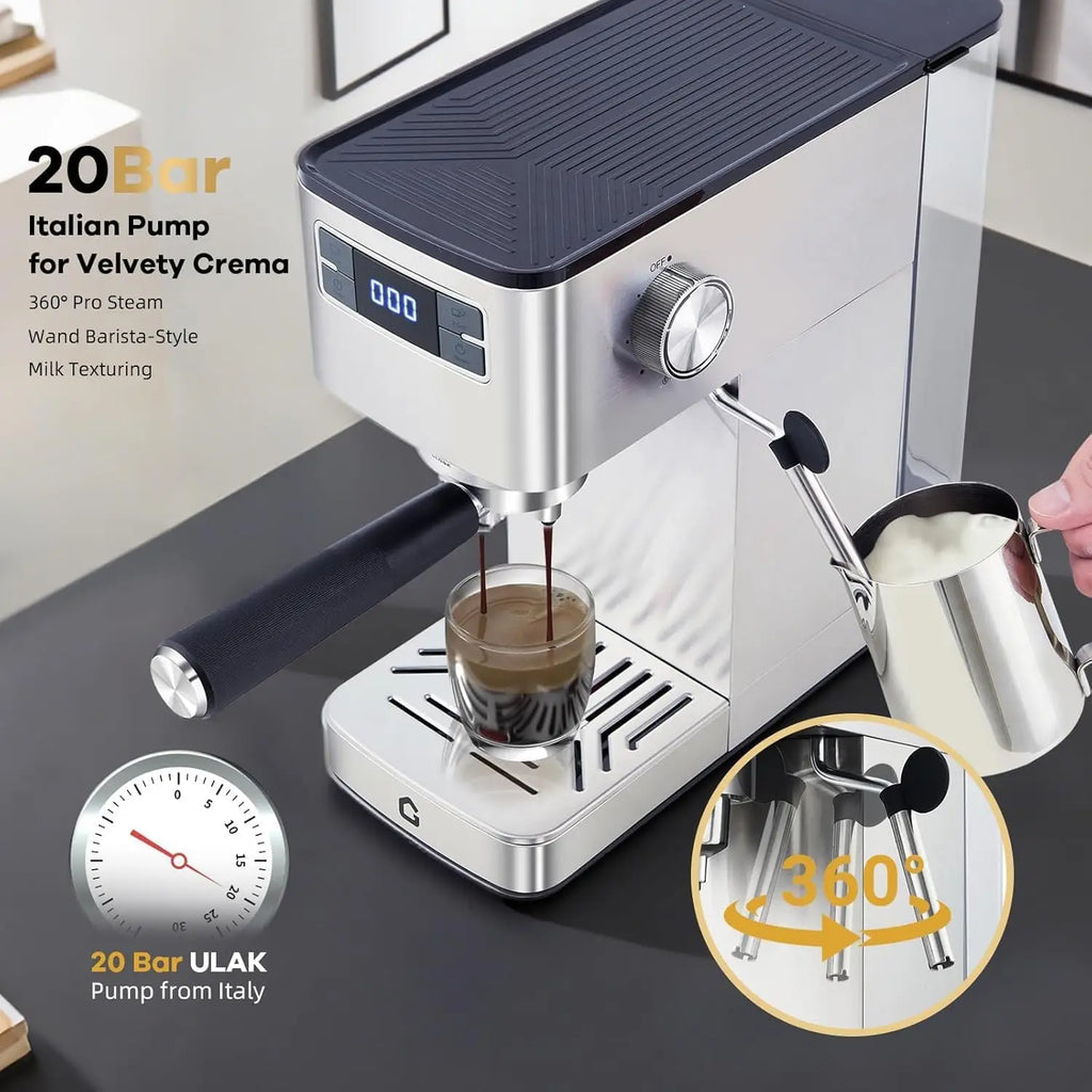 Machine à expresso 20 bars avec buse vapeur – CLEVI Paris