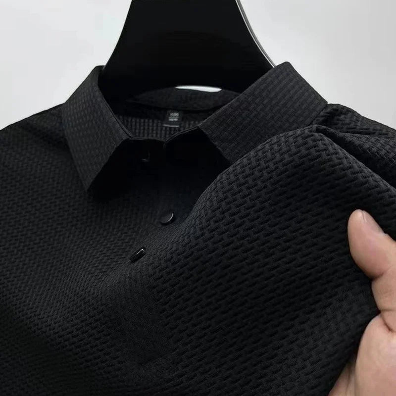 Polo Homme Casual Été – Manches Courtes Respirant Polyester Uni 6 Couleurs M à 4XL – CLEVI Paris