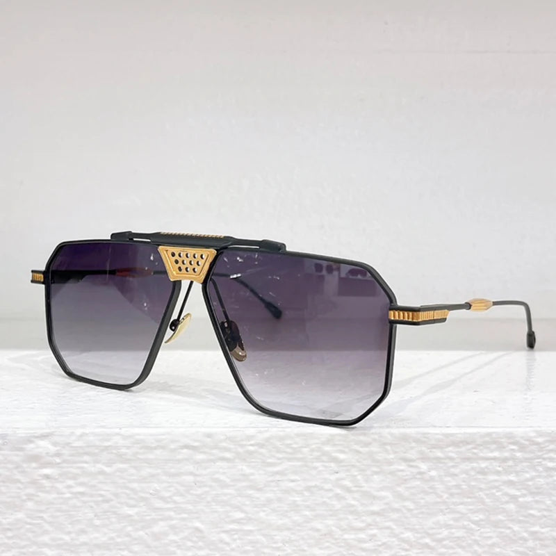Lunettes de Soleil Ovales Alliage Punk Haute Rue Dégradé UV400 Unisexe – CLEVI Paris