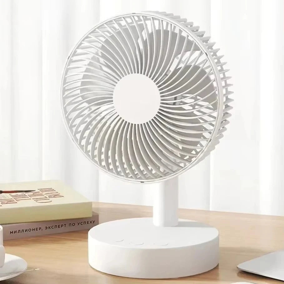 Ventilateur de bureau rechargeable à 4 vitesses – CLEVI Paris