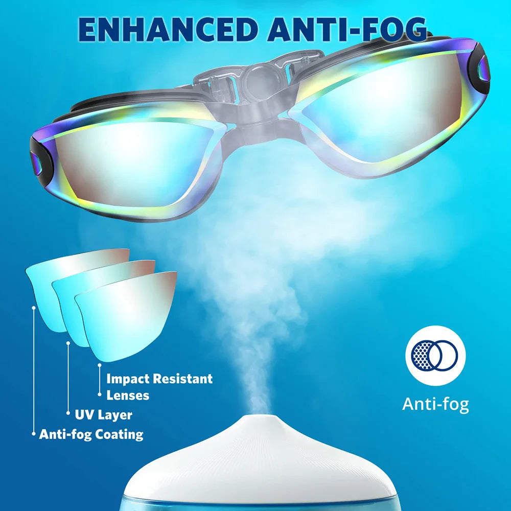 Lunettes de Natation Anti-Buée UV100% Silicone Adulte — CLEVI Paris
