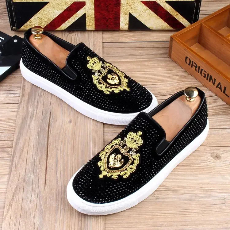 Sneakers Homme Broderies & Strass Casual – CLEVI Paris