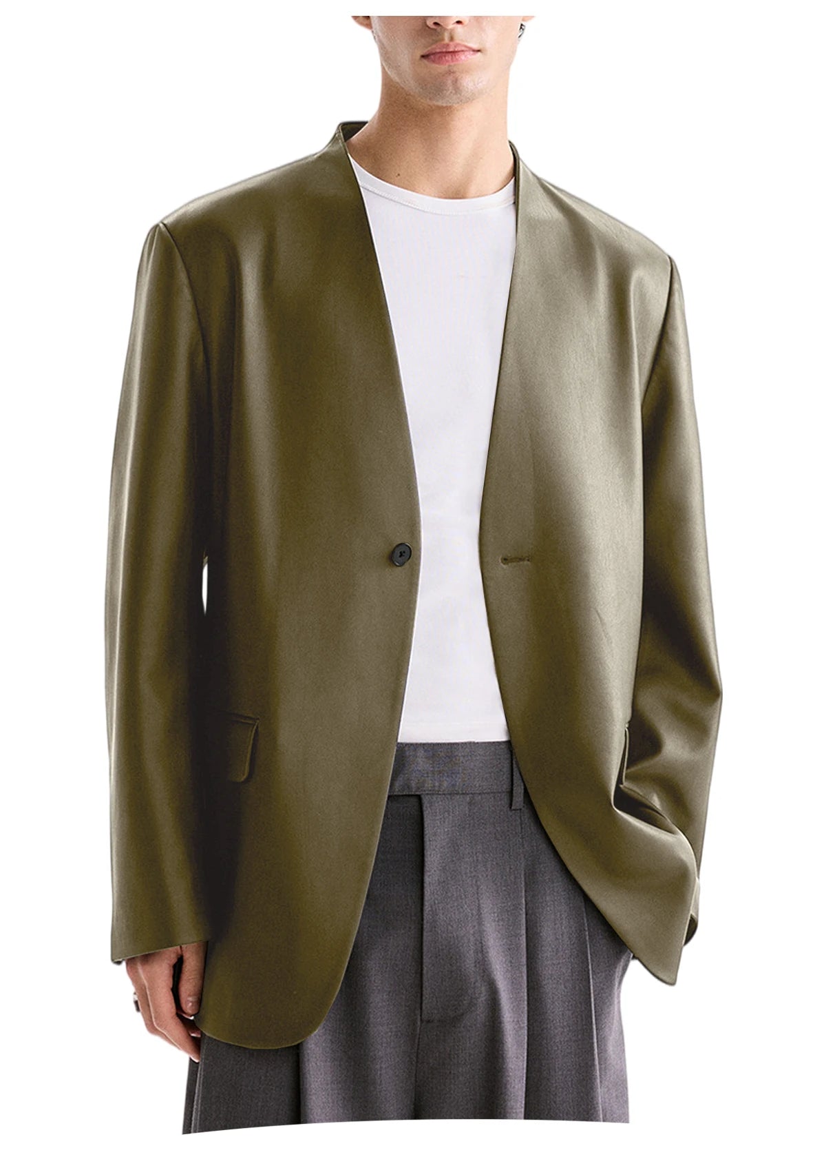 Blazer homme en tweed à chevrons, coupe droite – CLEVI Paris
