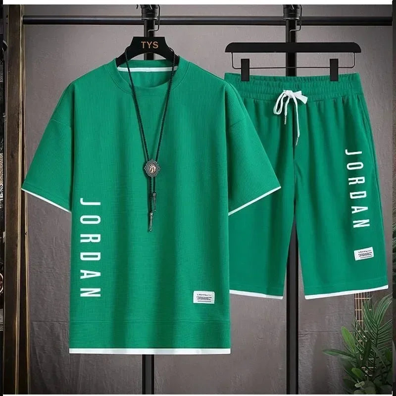 Ensemble homme imprimé avec short à cordon – CLEVI Paris