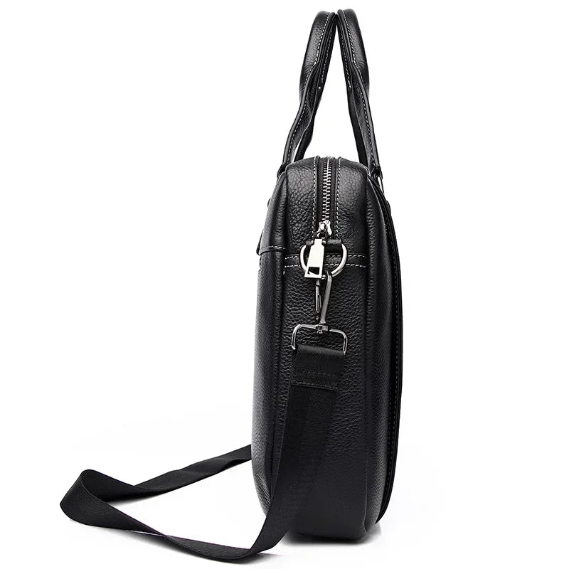 Porte-Documents Homme Cuir Vache Véritable Rayé 14” 39x27cm – CLEVI Paris