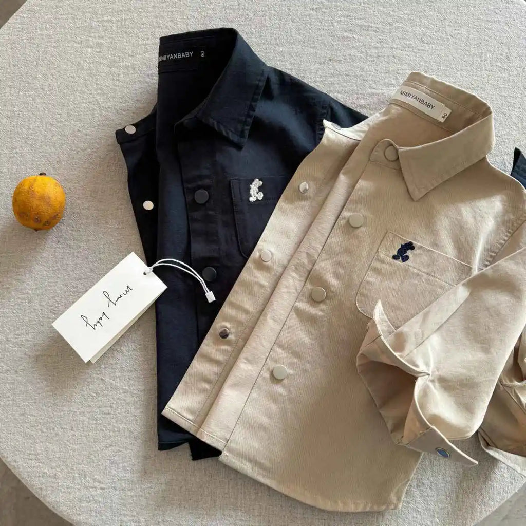 Chemise enfant unisexe à manches longues – CLEVI Paris