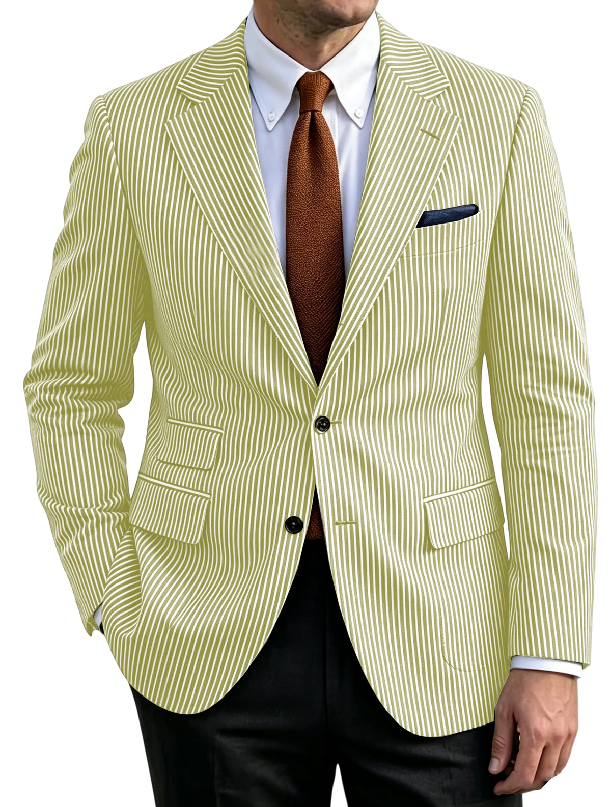 Blazer rayé homme en coton – CLEVI Paris
