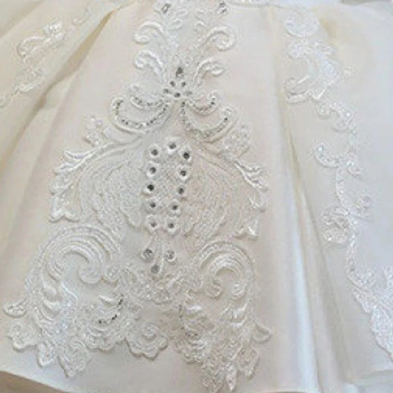 Robe cérémonie fille plissée avec nœud – CLEVI Paris