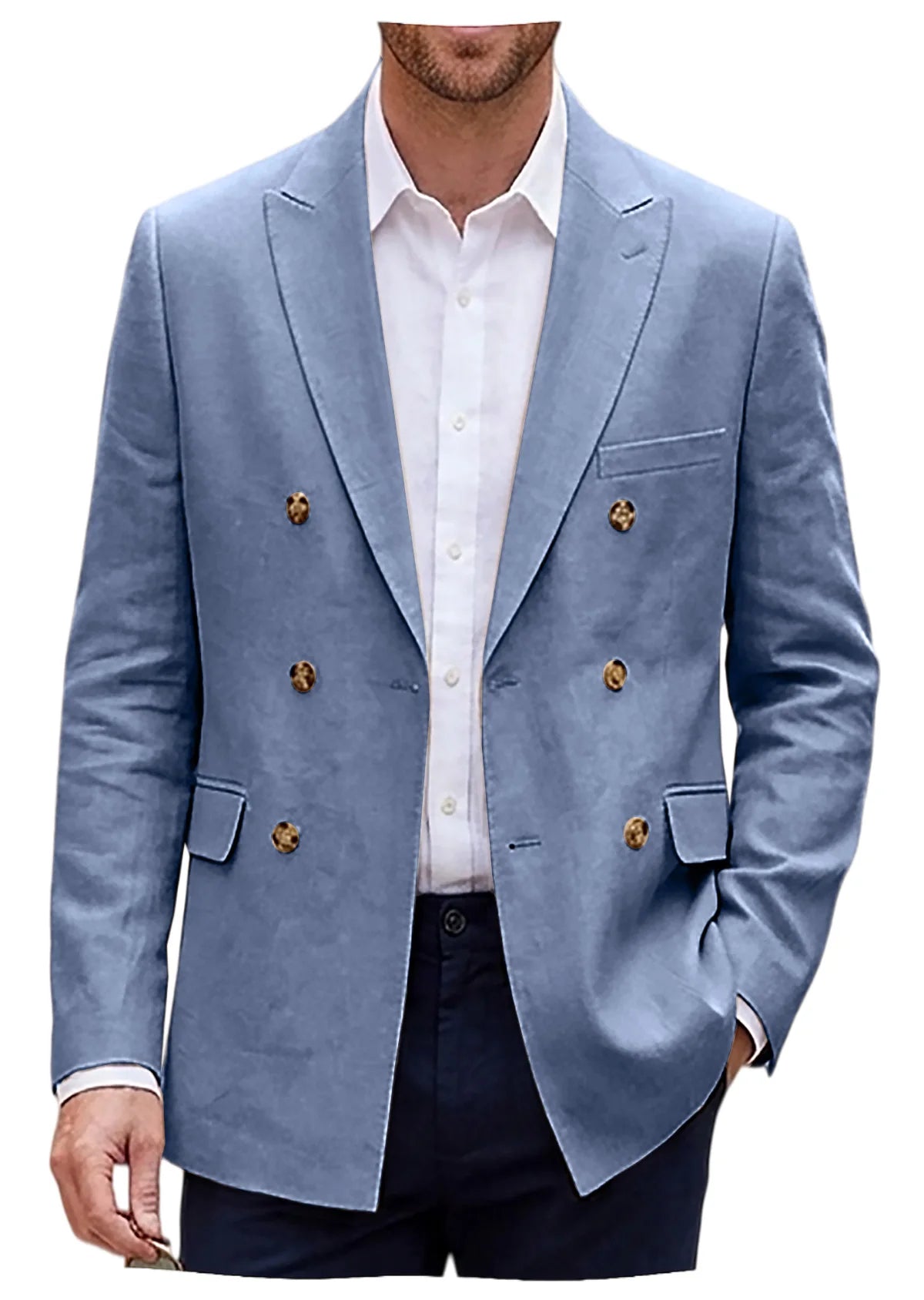 Blazer lin homme coupe slim – CLEVI Paris