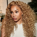 Perruque Lace Frontale Curly Blonde Miel #27 13x4 & 13x6 – CLEVI Paris