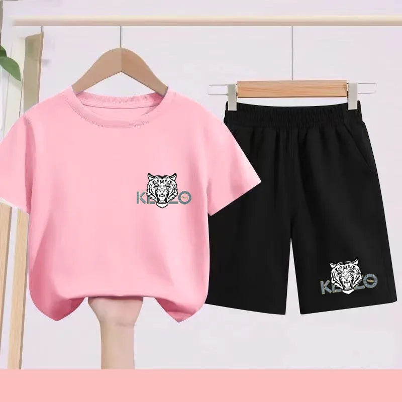 Ensemble enfant imprimé à col rond – CLEVI Paris